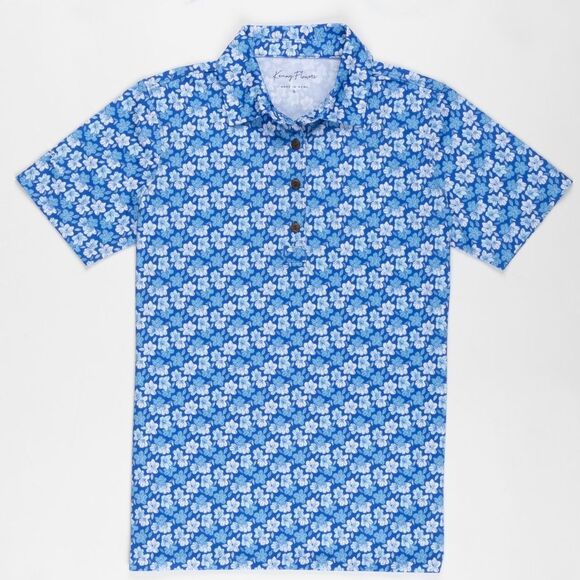 Kenny flowers THE AZALEAS blue ladies golf polo size L NWT in packaging - Picture 2 of 5